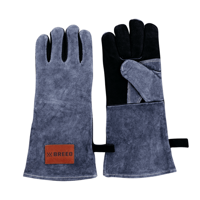 This is an image of the Breeo Leather Fire Gloves