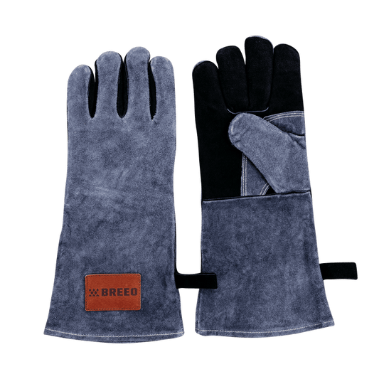This is an image of the Breeo Leather Fire Gloves