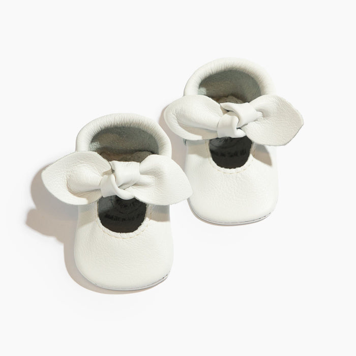 Bright White II Knotted Bow Mocc Knotted Bow Mocc Soft Sole
