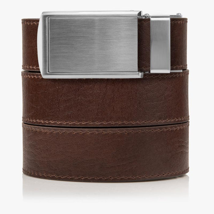 Brown Top Grain Leather Belt and Wallet Set (Custom - Front)