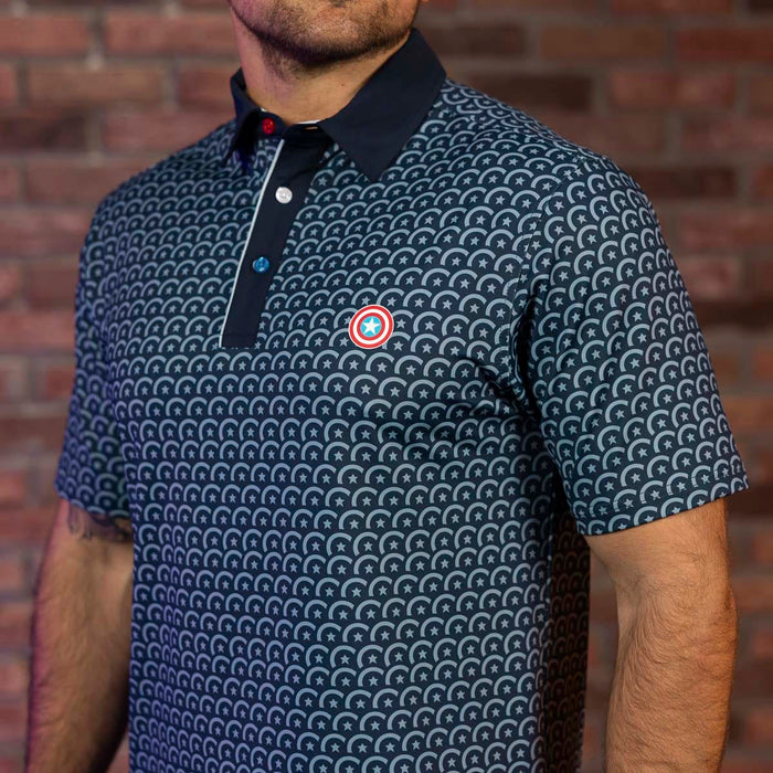 RSVLTS Marvel Breakfast Balls All-Day Polo Captain America "Virtually Indestructible" – All-Day Polo Captain America "Virtually Indestructible" – All-Day Polo