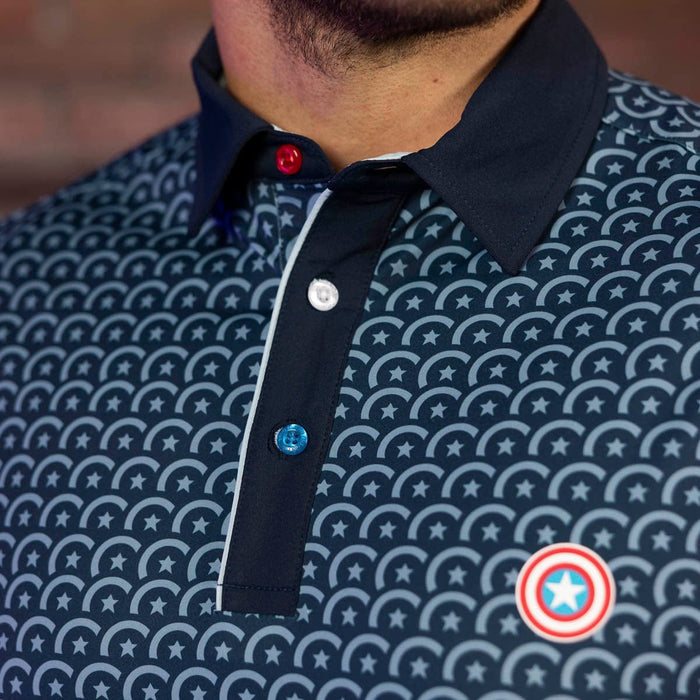 RSVLTS Marvel Breakfast Balls All-Day Polo Captain America "Virtually Indestructible" – All-Day Polo Captain America "Virtually Indestructible" – All-Day Polo