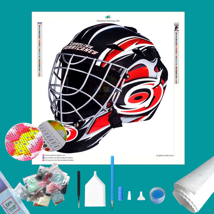 Carolina Hurricanes NHL Goalie Mask Diamond Painting-Diamond Painting Hut