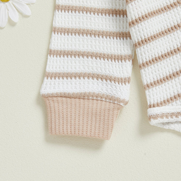 CARSON Striped Long-Sleeve Romper
