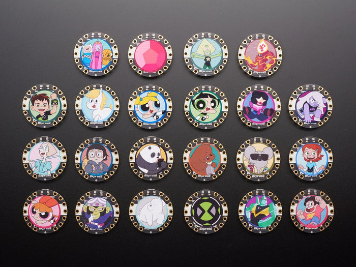 Cartoon Network Sticker Set for Circuit Playground Express [Discontinued] by Adafruit - The Pi Hut