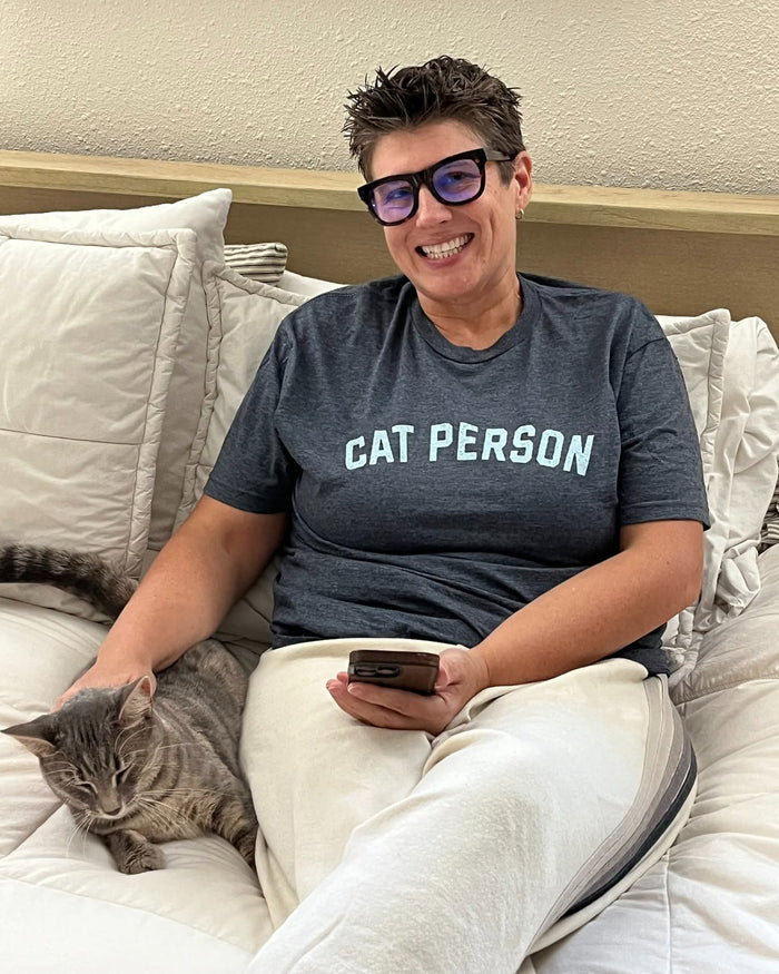 Cat Person Tee | Navy Heather