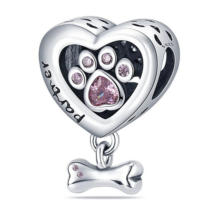 charm Corazon Huella Hueso - palacecharacters
