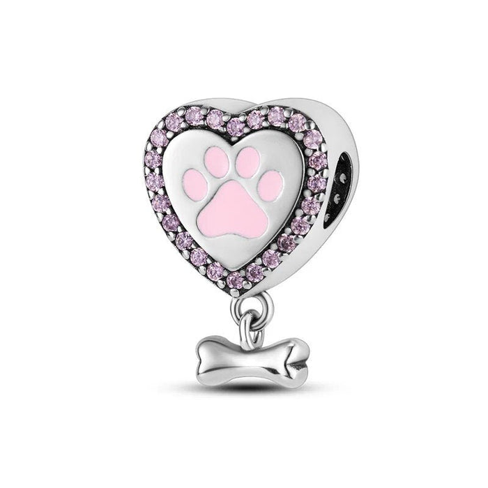 Charm Hueso Corazon Rosa - palacecharacters