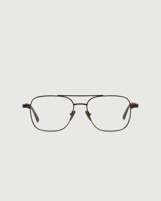 Gunmetal-Midnight Polarized::Chase Eyeglasses pilot Black metal front 1