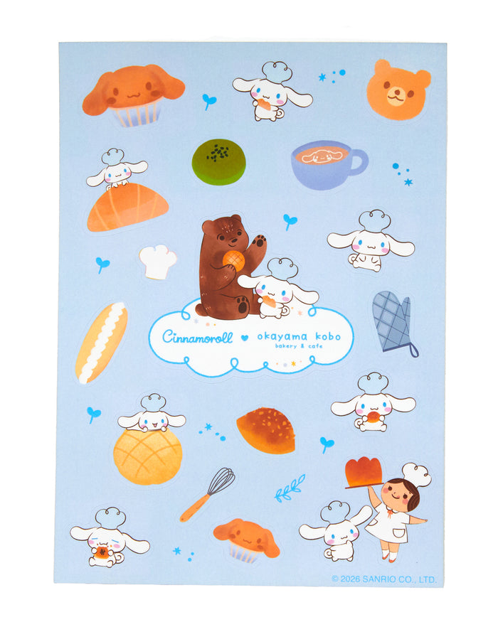 Cinnamoroll x Okayama Kobo 18-pc Sticker Sheet Stationery Okayama Kobo