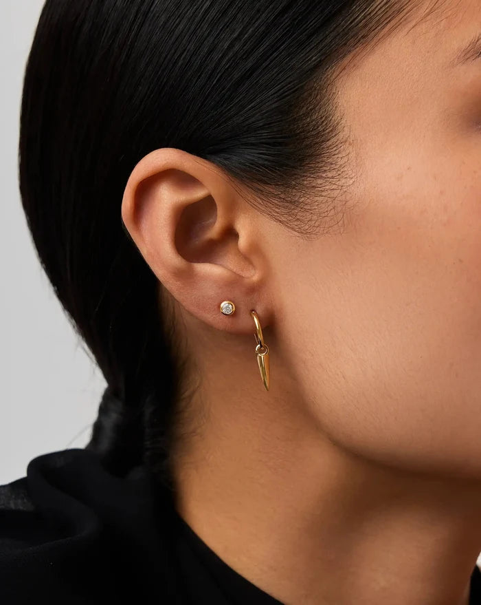 Classic Stone Stud Earrings | 18ct Gold Vermeil/Cubic Zirconia Earrings Missoma