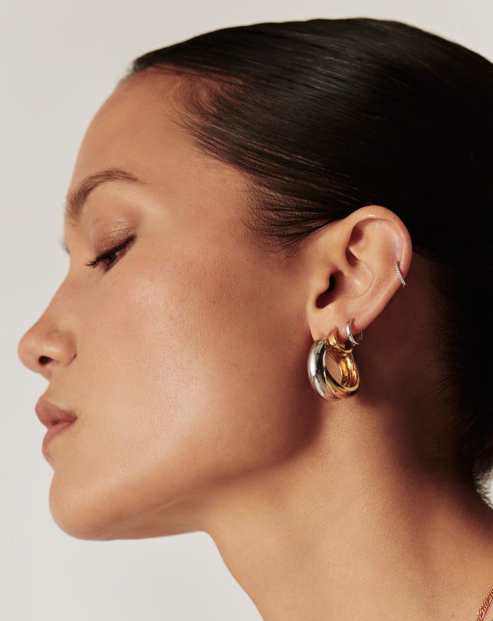 Classic Tunnel Mini Hoop Earrings | Sterling Silver Earrings Missoma