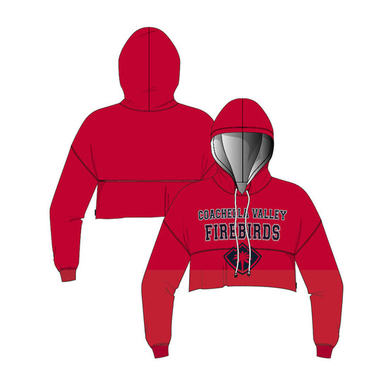 Coachella Valley Firebirds Red Alert Womens Crop Hoodie
