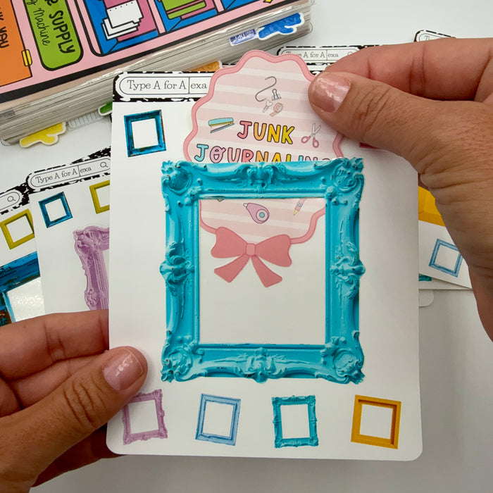 Colorful Frame Jumbo Journaling Sticker Pocket