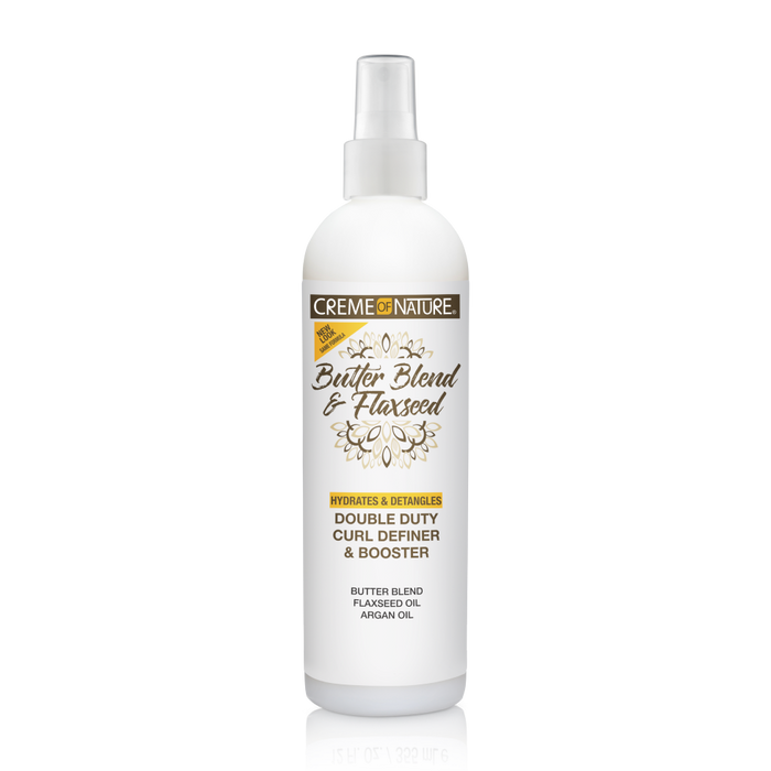 Creme of Nature Butter Blend & Flaxseed Double Duty Curl Definer & Booster 12oz