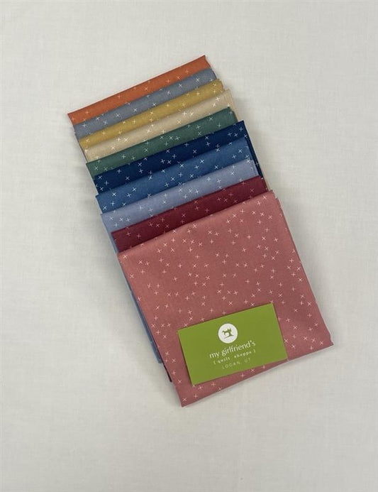 Criss Cross Dark FQ Bundle (10)