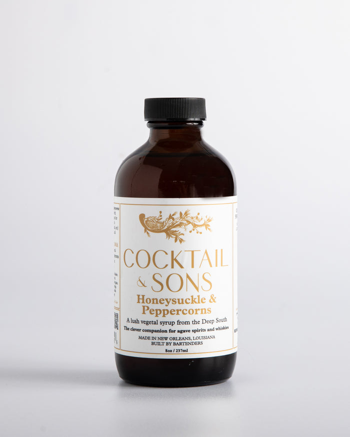 Cocktail and Sons Honeysuckle and Peppercorns syrup is an exciting and exotic blend of flavors that is sure to impress
