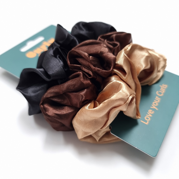 Curly Girl Silks Midi Satin Set Scrunchies - 3pcs (SATIN)