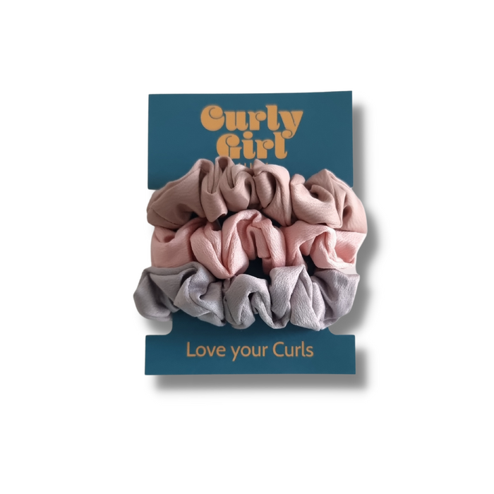 Curly Girl Silks Petite Satin Scrunchies - 3pcs (SATIN)