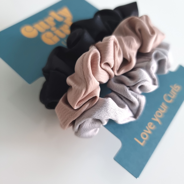 Curly Girl Silks Petite Satin Scrunchies - 3pcs (SATIN)