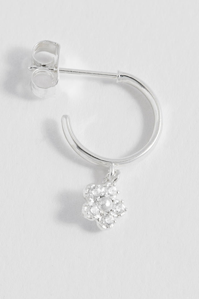 CZ Flower Hoops
