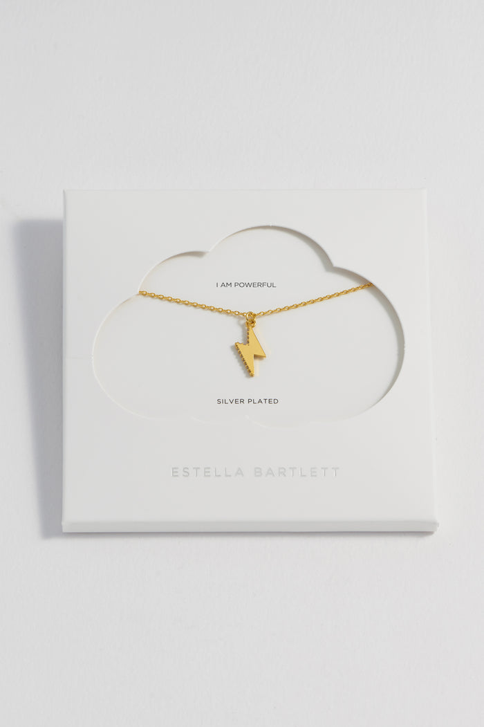 CZ Power Bolt Necklace