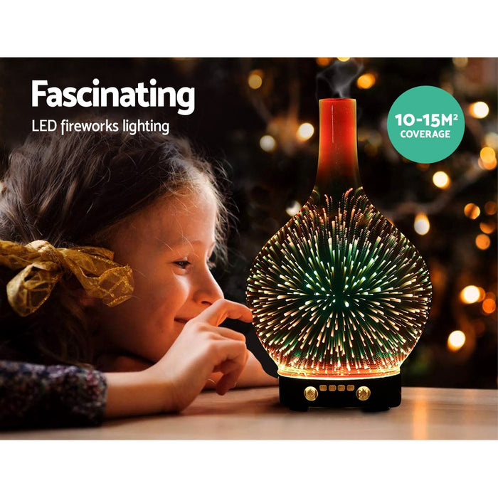 Devanti Aroma Diffuser 3D LED Light Oil Firework Air Humidifier 100ml