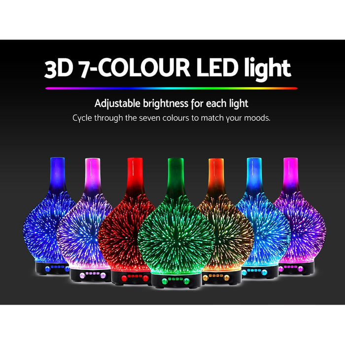 Devanti Aroma Diffuser 3D LED Light Oil Firework Air Humidifier 100ml