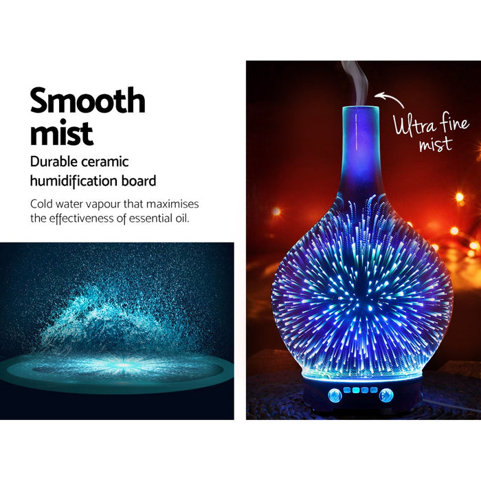 Devanti Aroma Diffuser 3D LED Light Oil Firework Air Humidifier 100ml