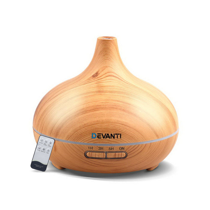 Devanti 300ml 4 in 1 Aroma Diffuser - Light Wood - Devanti