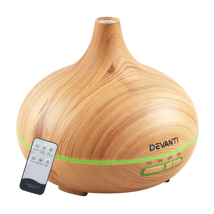 Devanti 300ml 4 in 1 Aroma Diffuser - Light Wood - Devanti