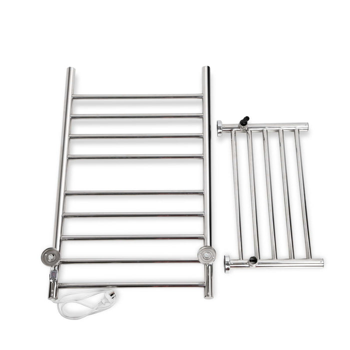 Devanti Electric Heated Towel Rail Wall Mount Silver