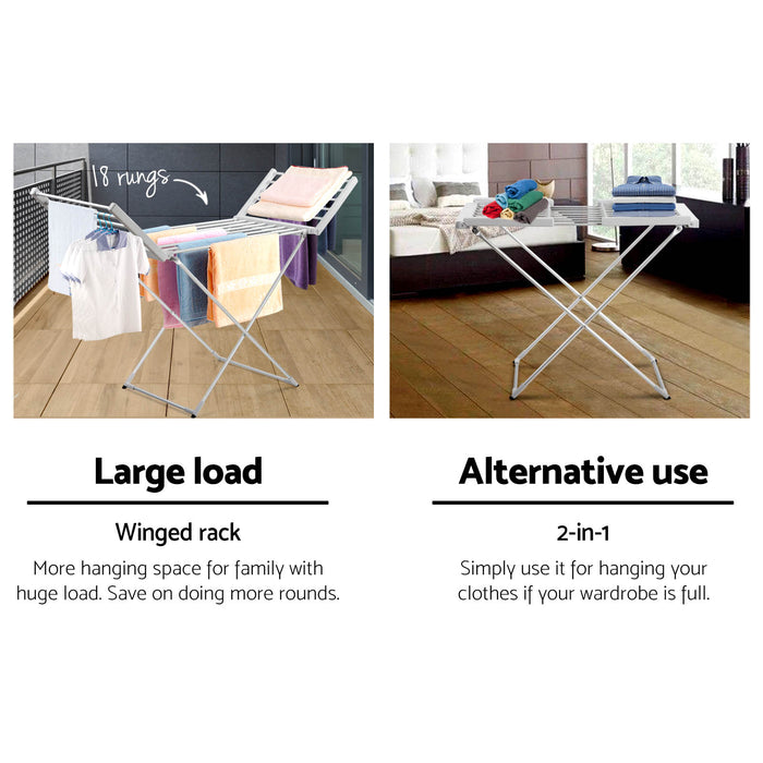Devanti Electric Heated Clothes Rack White
