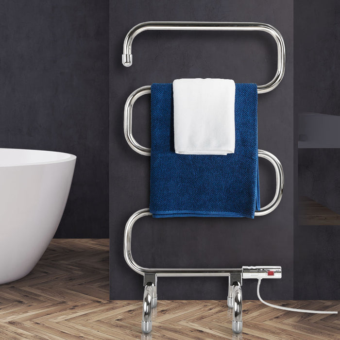 Devanti Electric Heated Towel Rail Silver