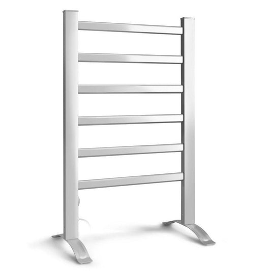 Devanti Electric Heated Towel Rail Standing Silver