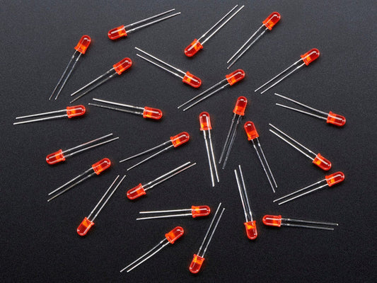 Diffused Red 5mm LED (25 pack) by The Pi Hut - The Pi Hut