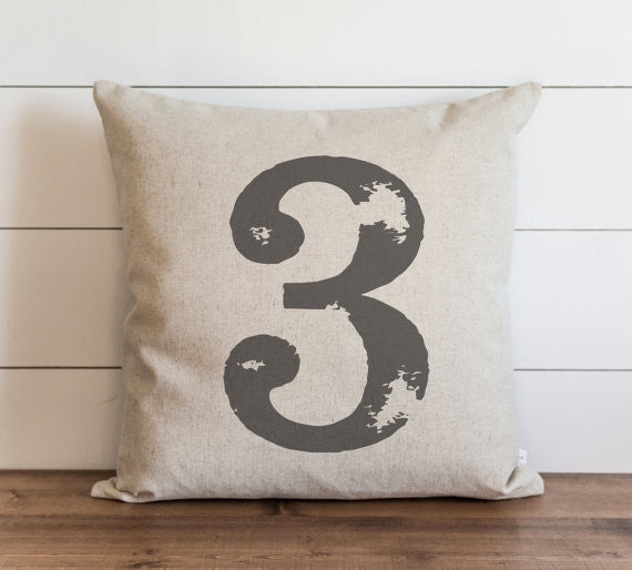 Distressed Typography 20 x 20 Pillow Cover