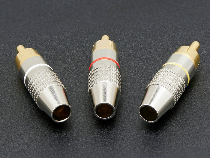 DIY RCA Plug - 3 Pack by The Pi Hut - The Pi Hut