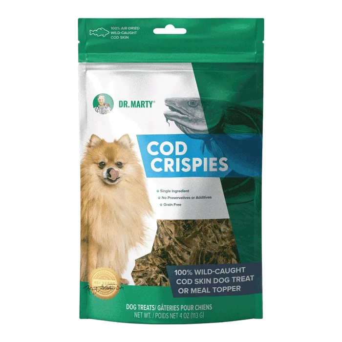 Dr. Marty's Cod Skin Crispies Dog Treat 4 oz