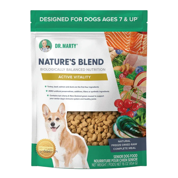 Dr. Marty's Nature's Blend Freeze Dried Active Vitality Senior Dog 6 oz