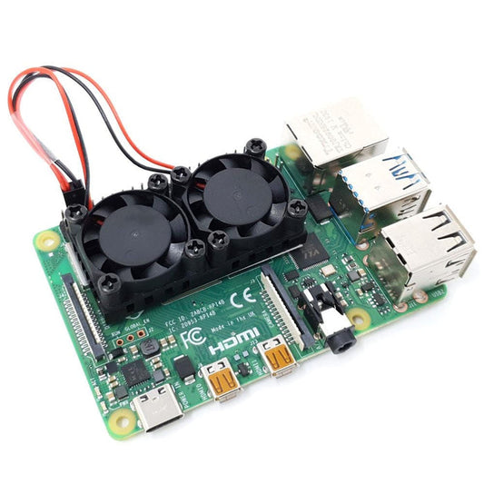 Dual Fan Heatsink for Raspberry Pi by The Pi Hut - The Pi Hut