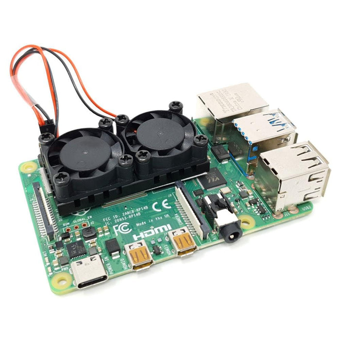 Dual Fan Heatsink for Raspberry Pi by The Pi Hut - The Pi Hut