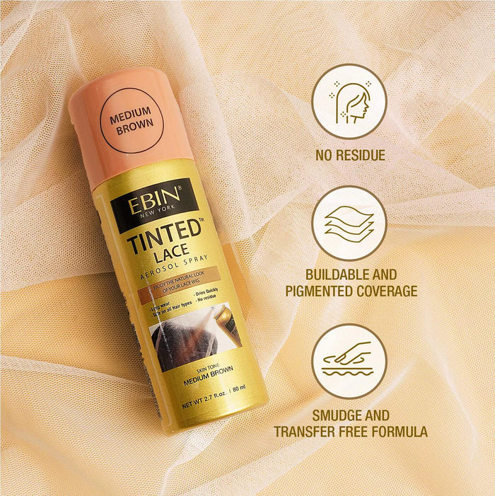 Ebin New York Tinted Lace Aerosol Spray 80ml - UK Shipping Only