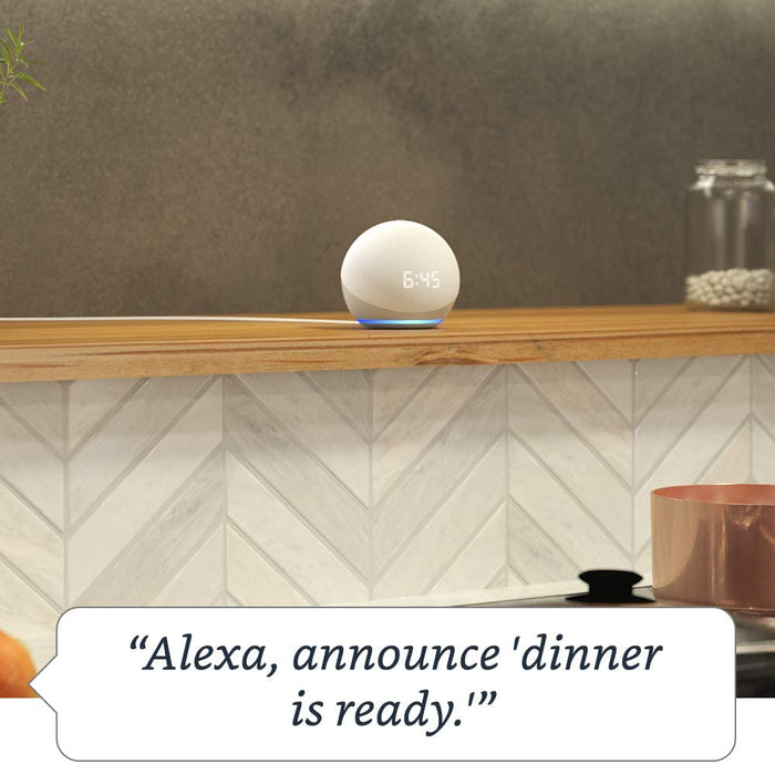 Echo Dot with Clock (5th Gen, 2022 release) | Smart speaker with Alexa