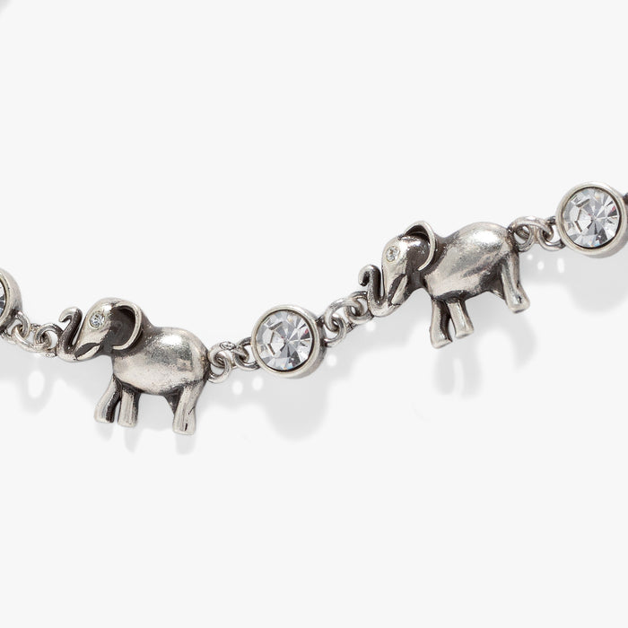 Elephant Crystal Bolo Bracelet