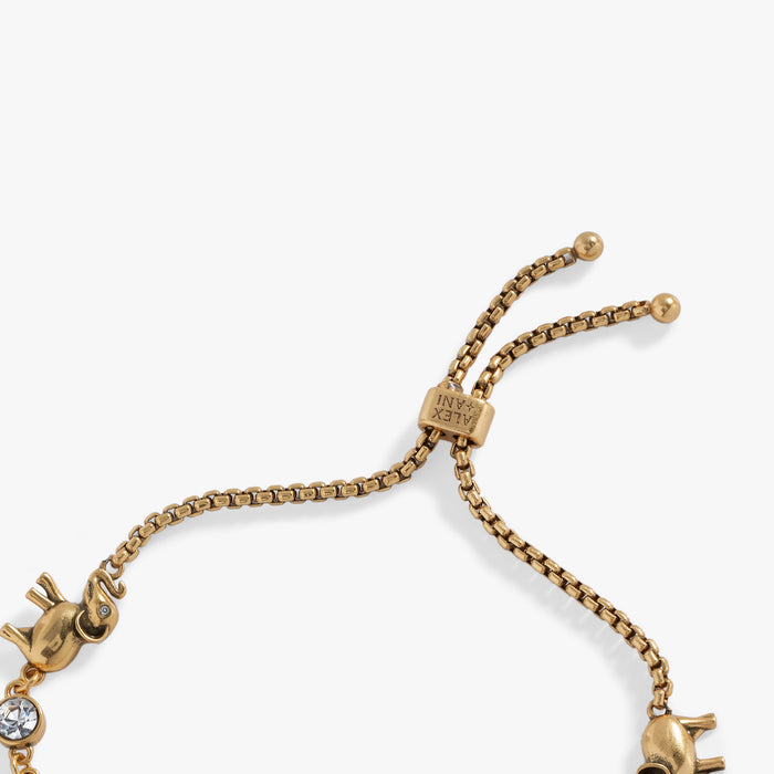 Elephant Crystal Bolo Bracelet
