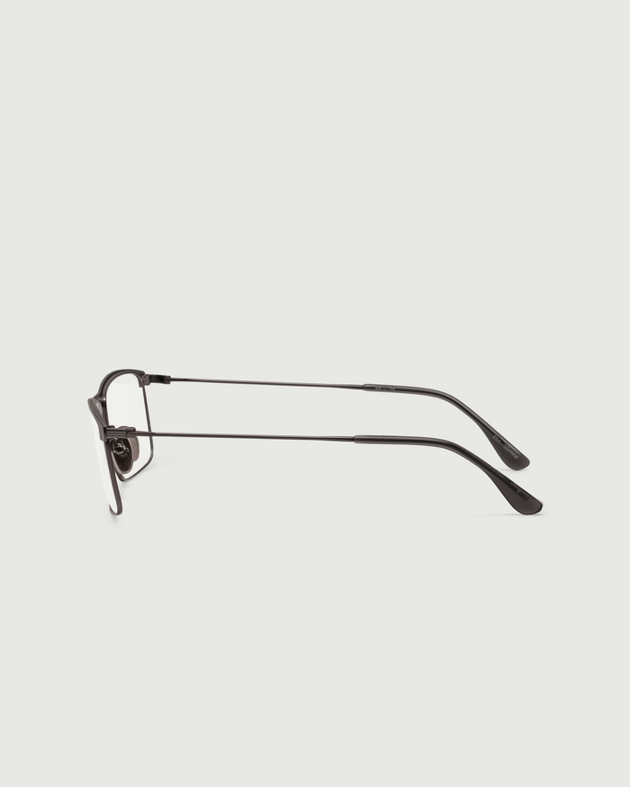 Gunmetal::Elliot Eyeglasses Rectangle Gray metal side