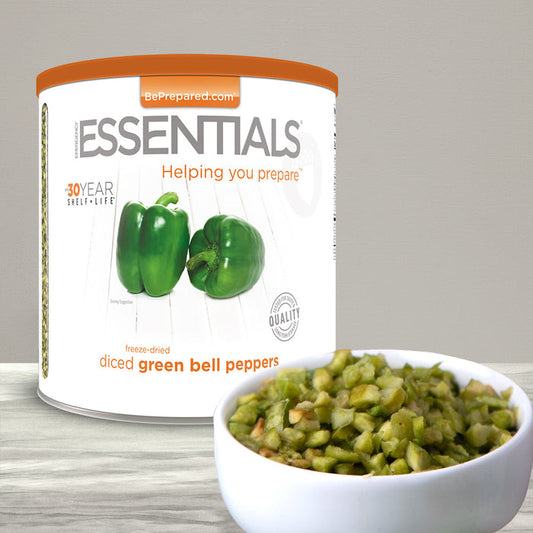Freeze-Dried Green Bell Pepper Dices Large Can