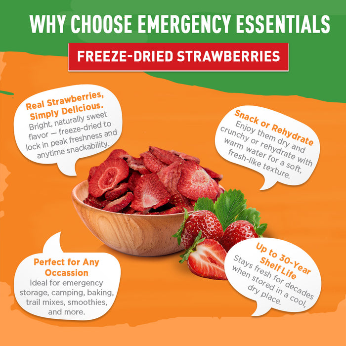 Emergency Essentials® Freeze-Dried Strawberry Slices Large #10 Can