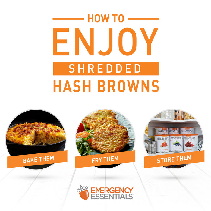 Instructions on how to enjoy shredded hash browns
